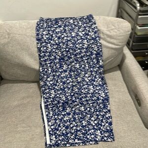 blue flower maternity skirt